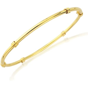 Jewellery 9ct Gold 3mm Patterned Expandable Babys Bangle