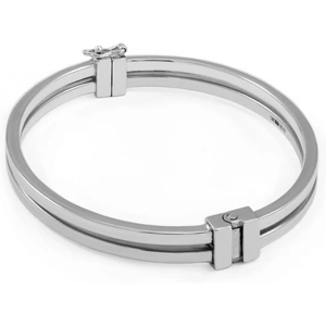 Jewellery Essentials Ladies Essentials Sterling Silver Two Row Bangle