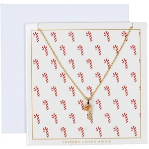 Johnny Loves Rosie Jewellery Ladies Johnny Loves Rosie Base metal Candy Cane Necklace Gift Card