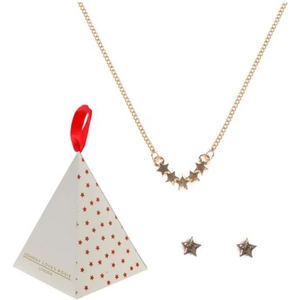 Johnny Loves Rosie Jewellery Ladies Johnny Loves Rosie Gold Plated Star Necklace & Earring Gift Set