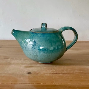 Judy Caplin Ceramics Handmade Teal Teapot