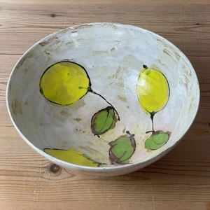 Judy Caplin Ceramics Medium Handmade Lemon Ceramic Bowl