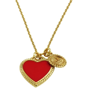 Juicy Couture Jewellery Ladies Juicy Couture PVD Gold plated Enamel Heart Wish Necklace