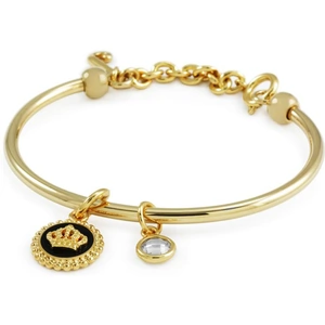 Juicy Couture Jewellery Ladies Juicy Couture PVD Gold plated Enamel Crown Slider Bangle
