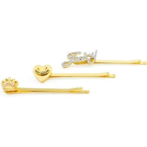 Juicy Couture Jewellery Ladies Juicy Couture Gold Plated S/3 Crown Hair Slides