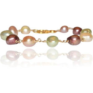 K A R T Ó jewellery Gold Plated Silver & Freshwater Pearls in Different Colors Bracelet