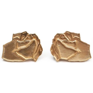 K ' S S A R A Yellow Gold Plated ROSIE Earrings