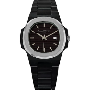 KAMAWATCH Limited Edition Fix Avant Garde Silver and Black Plastic Bracelet Watch KWPF30