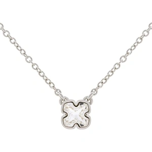 Karen Millen Jewellery Ladies Karen Millen Silver Plated Art Glass Flower Necklace