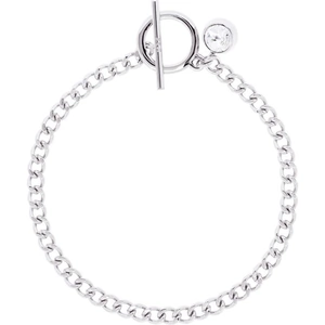 Karen Millen Jewellery Ladies Karen Millen Silver Plated Quantum Crystal T Bar Bracelet