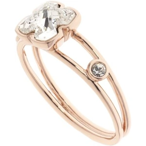 Karen Millen Jewellery Ladies Karen Millen Rose Gold Plated Art Glass Flower Ring Size ML