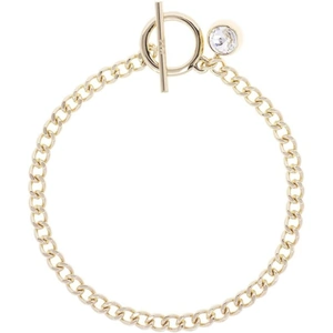 Karen Millen Jewellery Ladies Karen Millen Gold Plated Quantum Crystal T-Bar Bracelet