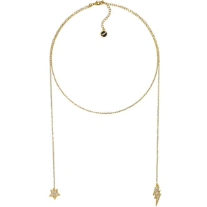 Karl Lagerfeld Jewellery Ladies Karl Lagerfeld Gold Plated Hanging Star & Lighning Necklace