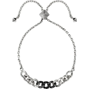 Karl Lagerfeld Jewellery Ladies Karl Lagerfeld Silver Plated Ombre Chain Slide Bracelet