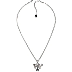 Karl Lagerfeld Jewellery Ladies Karl Lagerfeld Silver Plated Eclectic Stud Charm Necklace