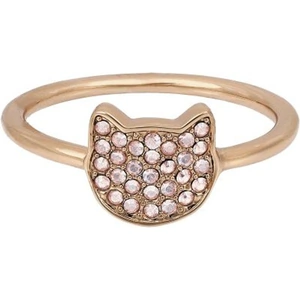 Karl Lagerfeld Jewellery Ladies Karl Lagerfeld Rose Gold Plated Choupette Ring Size L