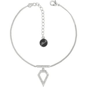 Karl Lagerfeld Jewellery Ladies Karl Lagerfeld Silver Plated Open Diamond Bracelet