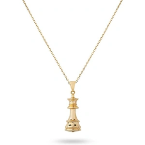 Ksenia Mirella The Queen Yellow Gold Chess Necklace - Gold