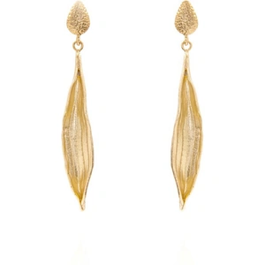 La Bonne Étoile 24kt Gold Plated Olive Leaf Earrings