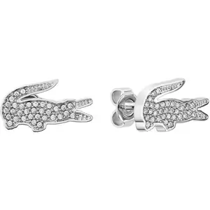 Lacoste Women's Crocodile Stainless Steel Crystal Set Earrings