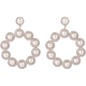 Latelita London Rhodium Plated Gatsby Pearl Earrings