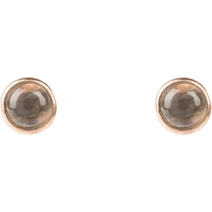 View product details for the Petite Stud Earrings Rosegold Smokey Quartz