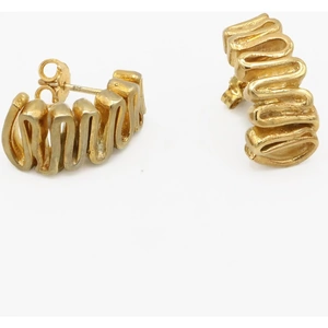 Laura Micheli 18kt Gold Plated Silver Arpa Earrings