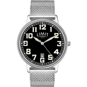 Mens Limit Stainless Steel Braclet Pilot Watch