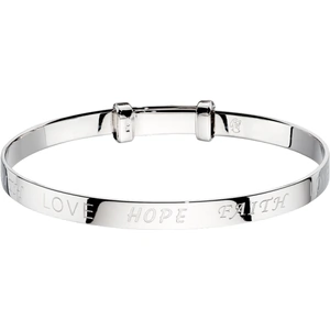 Little Star Sterling Silver Faith Baby Bangle