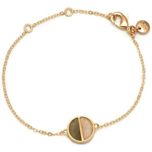 Lola Rose Jewellery Ladies Lola Rose Gold Plated Garbo Labradorite Divided Circle Bracelet
