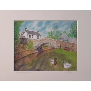 Lorikeet Studios Dunsop Bridge Village Green Wall Hanging Print