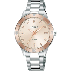 Lorus Ladies Sports Light Rose Gold Sunray Dial Bracelet Watch RG241RX9