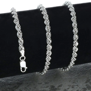 Lovesilver Sterling Silver 3mm Rope Chain