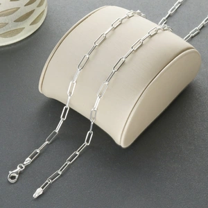 Lovesilver Sterling Silver 3mm Paper Clip Link Chain