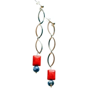 Lucy and Penny Ingrid Sterling Coral Earrings