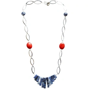 Lucy and Penny Ingrid Sterling Coral Necklace
