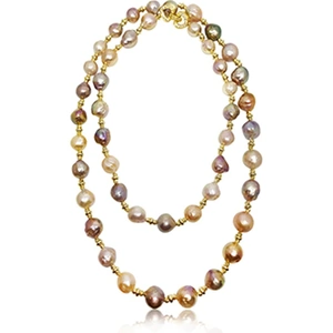 Lustrous Jewellery Lustrous Rainbow Baroque Pearl Long Necklace