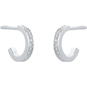 Mappin & Webb Libretto 18ct White Gold 0.15cttw Diamond Small Hoop Earrings