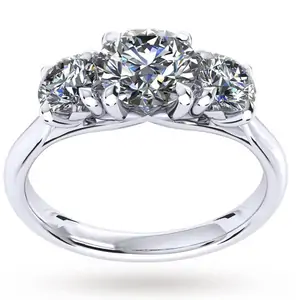 Mappin & Webb Ena Harkness Three Stone Engagement Ring 0.88 Carat Total Weight - Ring Size Q