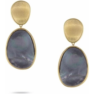 Marco Bicego Lunaria 18ct Yellow Gold Black Mother of Pearl Earrings