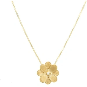 Marco Bicego Petali 18ct Yellow Gold Diamond Small Flower Necklace