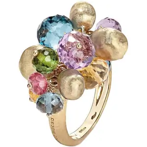 Marco Bicego Africa 18ct Yellow Gold Mixed Gemstone Cocktail Ring - T