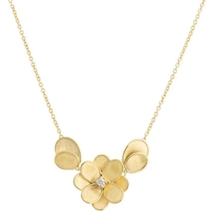 Marco Bicego Petali 18ct Yellow Gold Diamond Small Flower and Petals Necklace - Yellow Gold