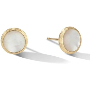Marco Bicego Jaipur 18ct Yellow Gold Mother of Pearl Petite Stud Earrings - Option1 Value / Yellow Gold