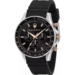 Maserati Mens Sfida Chronograph Black Rubber Strap Watch R8871640002