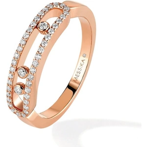 Messika Move Uno Pave Set Diamond Ring In 18ct Rose Gold - Ring Size M