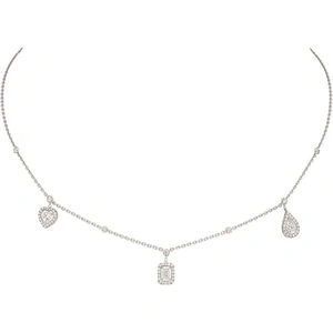 Messika My Twin 18ct White Gold 0.76ct Diamond Trio Necklace - Gold