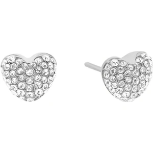 Michael Kors Jewellery Ladies Michael Kors Silver Plated Heart Motif Stud Earrings
