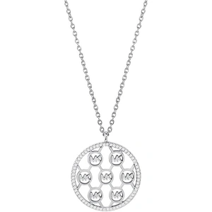 Michael Kors Premium Silver Circle Logo Pendant MKC1477AN040