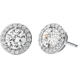 Michael Kors Sterling Silver Round Cubic Zirconia Cluster Stud Earrings MKC1035AN040
